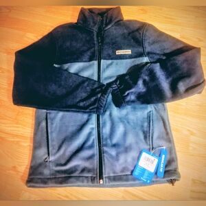 Columbia NWT Mens 2 Tone Blue Zip Up Fleece Jacketz Sz S, MSRP $46